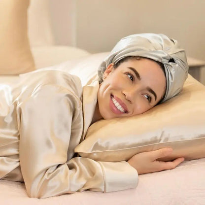 Gorro Reparador de Seda Premium – Anti-Frizz Nocturno